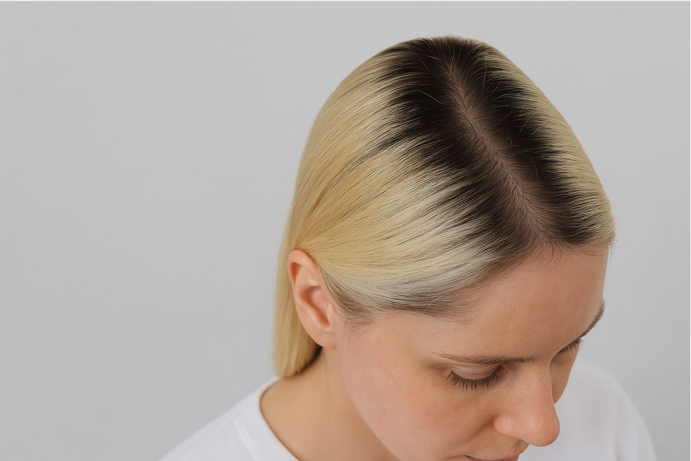 Den Ansatz färben bei Extensions - Extensions färben