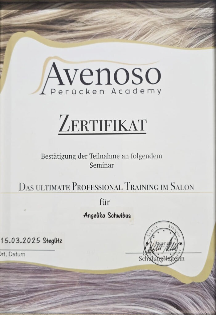 Avenoso – Perücken Akademy, 2025 Avenoso - Perücken Akademy, 2025